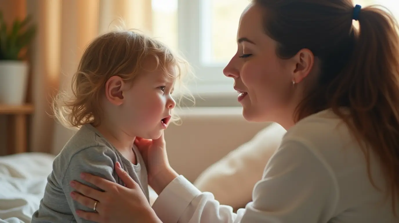 Parent calming their child during a tantrum, demonstrating patience and resilience-building strategies.