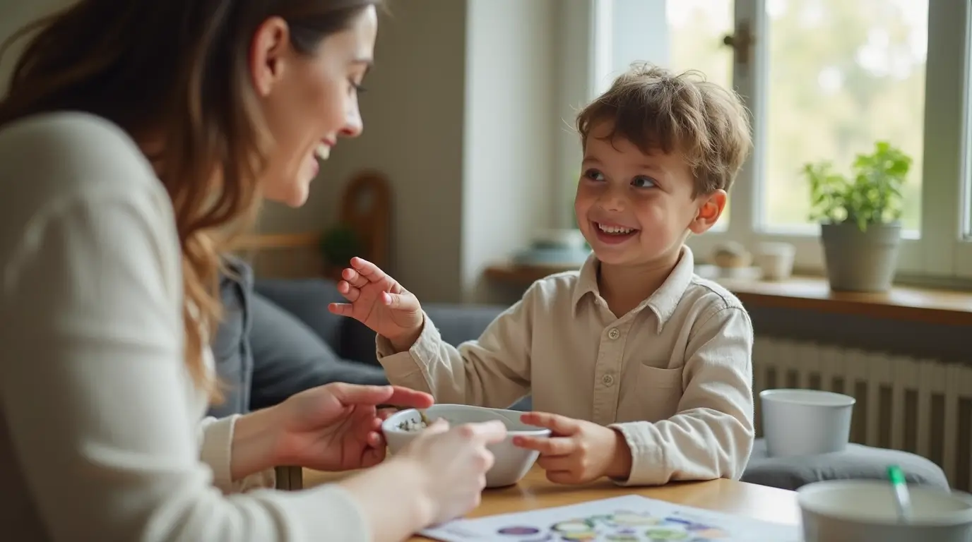 Parent allowing child to make choices, demonstrating permissive parenting style.