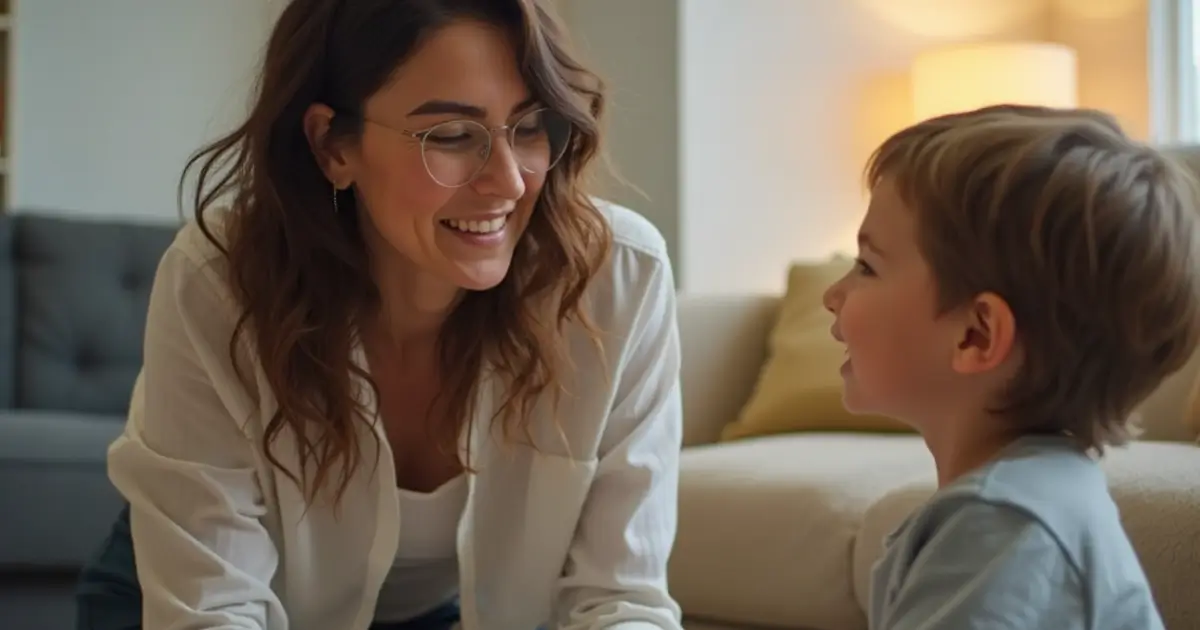 Parent and Child Engaged in a Positive Conversation About Boundaries