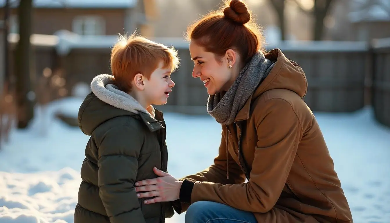 Parent practicing gentle parenting while setting firm boundaries with their child